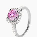 Bague Rio Argent Rose Oxyde De Zirconium - Bagues de fian&ccedil;ailles ronde Femme | Histoire d&rsquo;Or