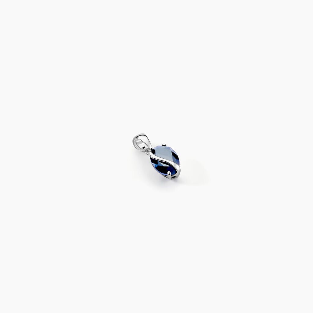 Pendentif Prudencia Or Blanc Saphir - Pendentifs empierr&eacute;s Femme | Histoire d&rsquo;Or