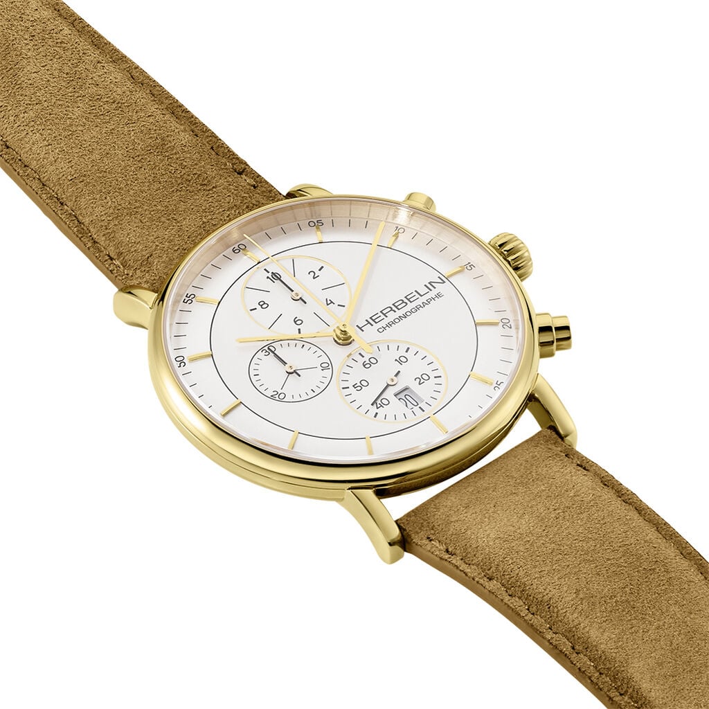 Montre Herbelin Inspiration Blanc - Montres chronographes Homme | Histoire d&rsquo;Or