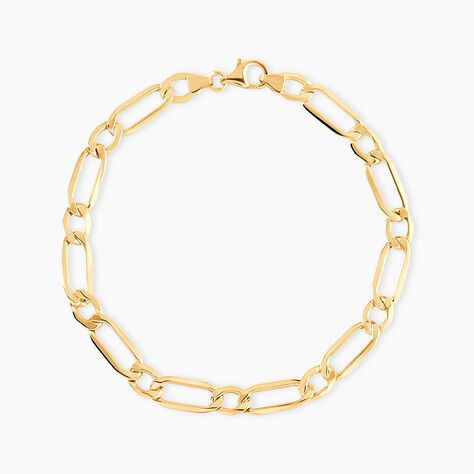 Bracelet Ophelio Maille Alternee 1/1 Or Jaune - Bracelets maille Homme | Histoire d&rsquo;Or