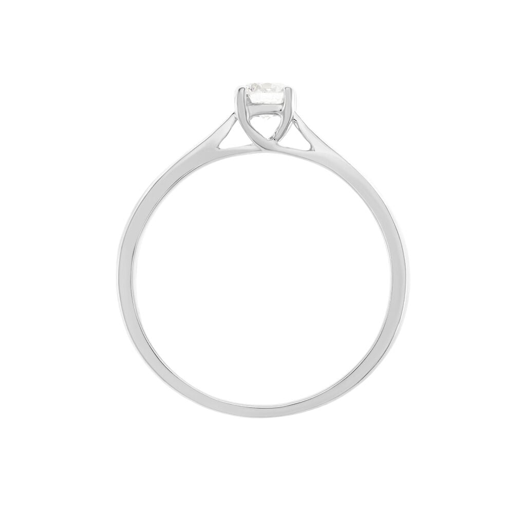 Bague Solitaire Victoria Platine Blanc Diamant - Bagues de fian&ccedil;ailles vintage Femme | Histoire d&rsquo;Or