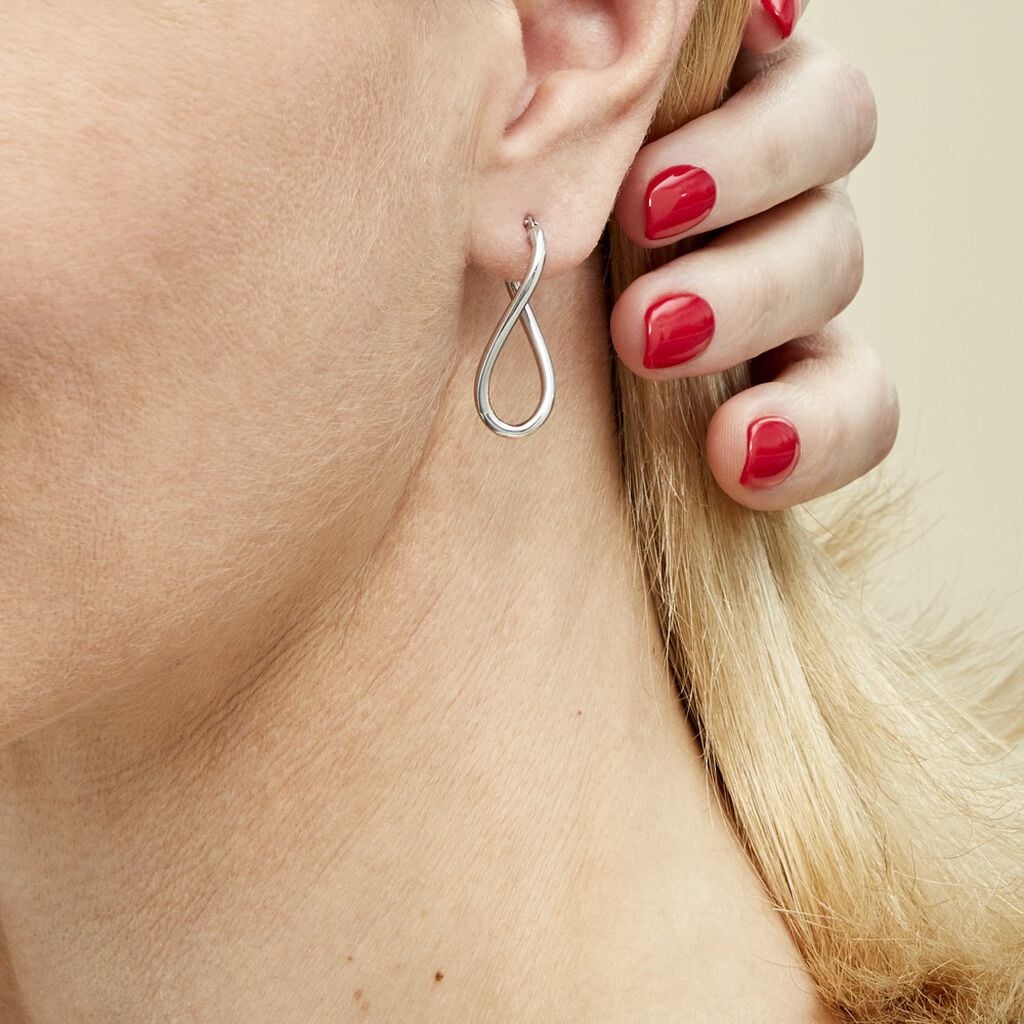 Cr&eacute;oles Hellen Or Blanc - Boucles d'oreilles cr&eacute;oles Femme | Histoire d&rsquo;Or
