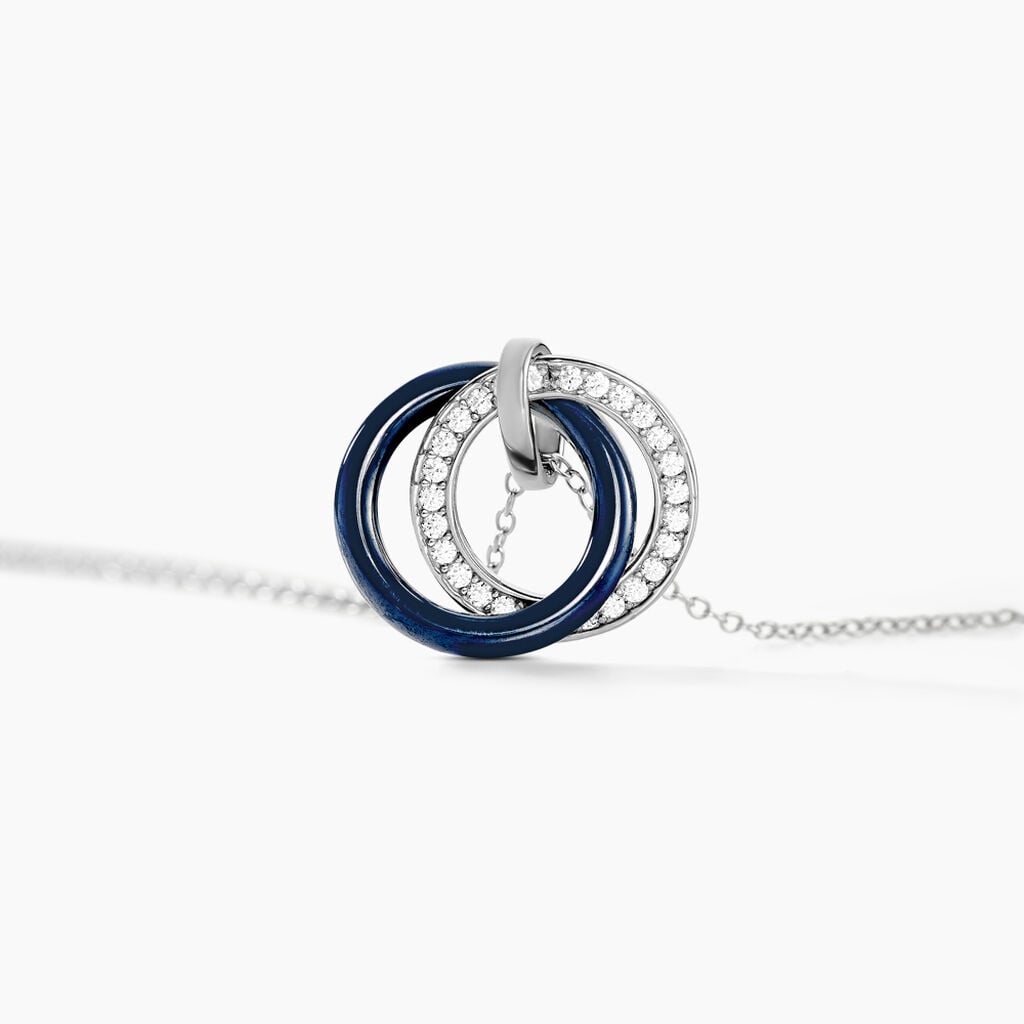 Collier Grizzel Argent C&eacute;ramique Oxyde - Bijoux avec pierres Femme | Histoire d&rsquo;Or