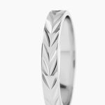 Alliance Epi Ruban Plat Or Blanc - Alliances 18 carats Unisex | Histoire d&rsquo;Or