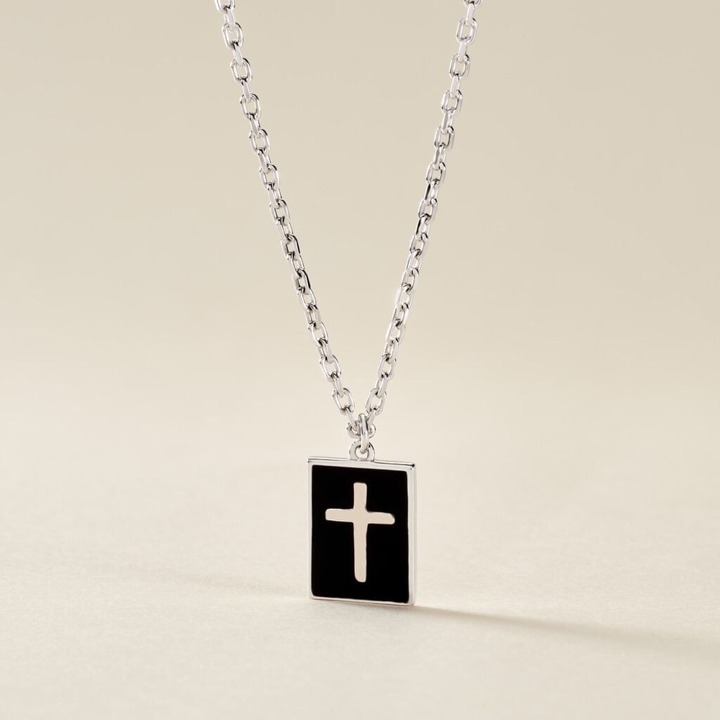 Collier Romaji Argent Blanc - Colliers fantaisie Homme | Histoire d&rsquo;Or