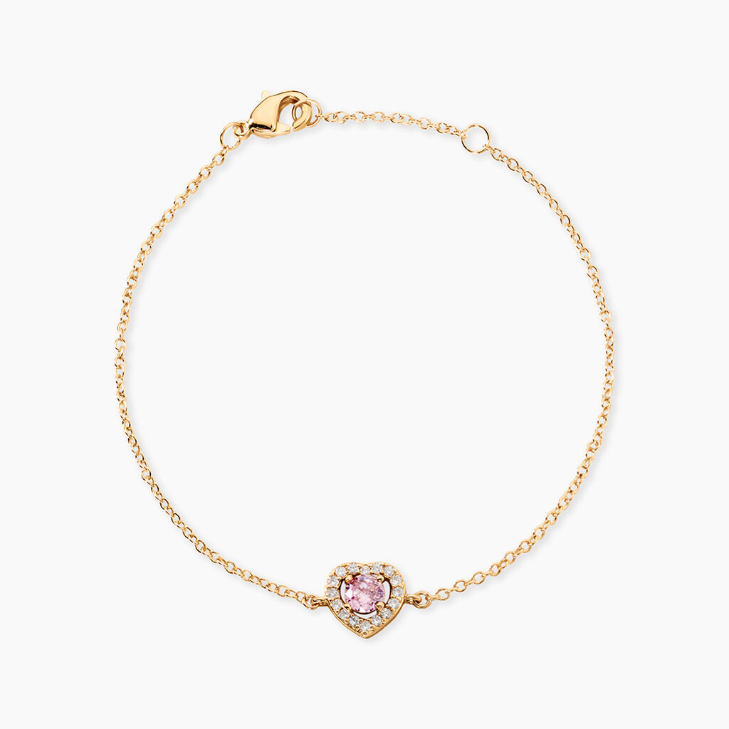 Bracelet Plaqu&eacute; Or Jaune Alais Oxyde De Zirconium - Bracelets Pierre Femme | Histoire d&rsquo;Or