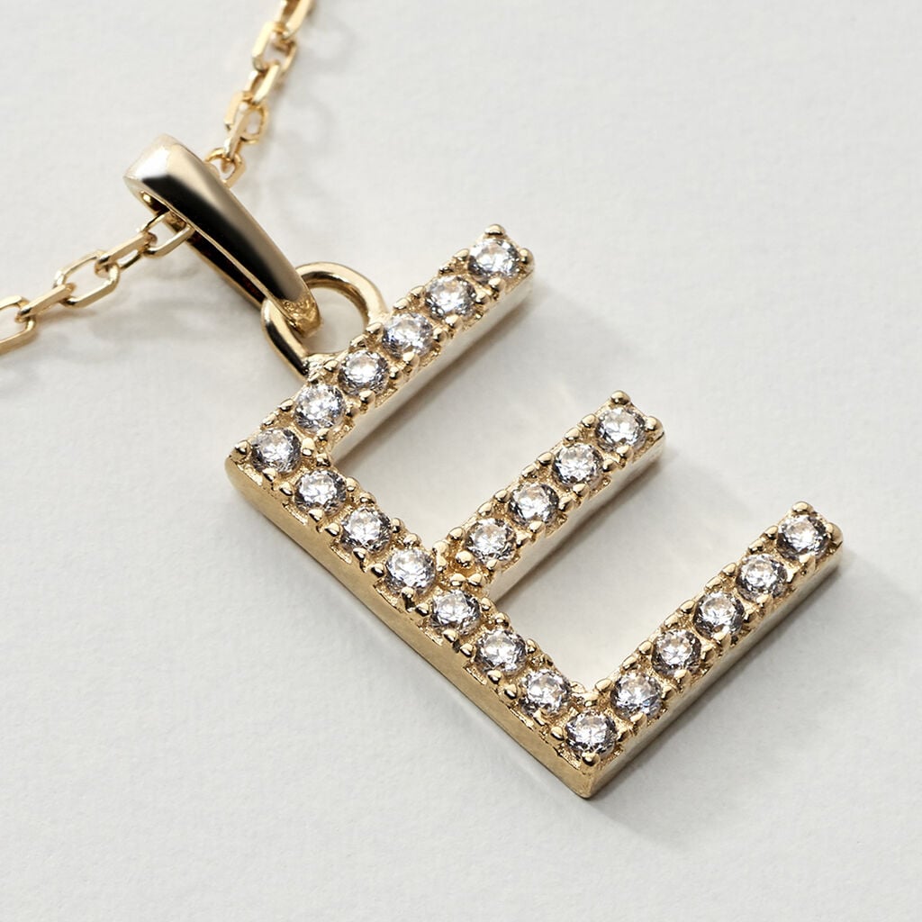 Pendentif Klementine Or Jaune Oxyde De Zirconium - Pendentifs empierr&eacute;s Famille | Histoire d&rsquo;Or