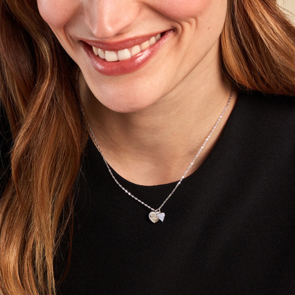 Collier Gloria Argent Blanc Oxyde De Zirconium - Colliers fantaisie Femme | Histoire d&rsquo;Or
