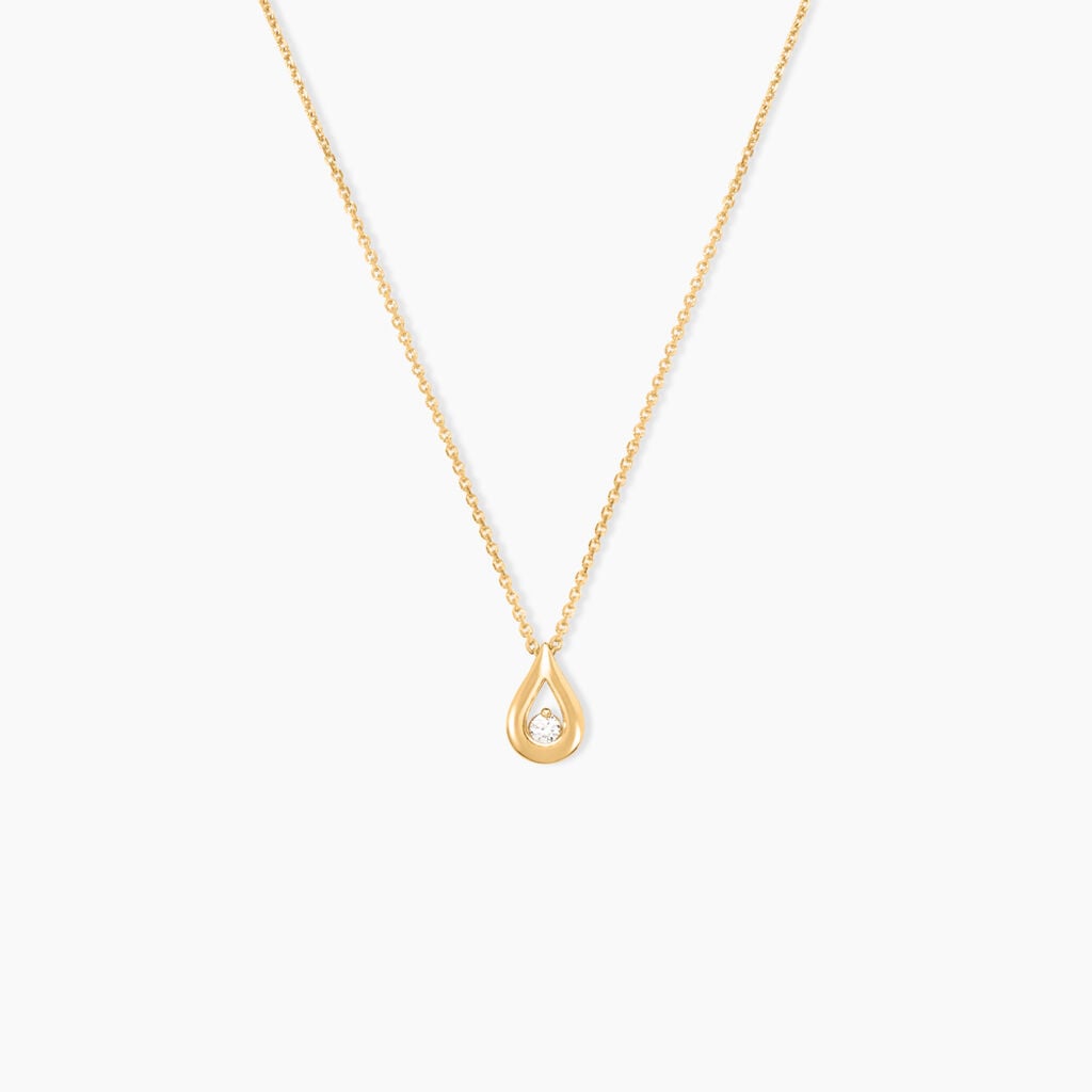 Collier Purete Or Jaune Diamant - Bijoux Pierres Pr&eacute;cieuses Femme | Histoire d&rsquo;Or
