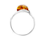 Bague Titziana Argent Blanc Ambre - Solitaires classiques Femme | Histoire d&rsquo;Or
