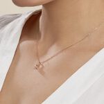 Collier Antonia Or Rose Morganite Et Oxyde De Zirconium - Colliers pierre Femme | Histoire d&rsquo;Or