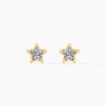 Boucles D'oreilles Puces Chirine Etoile Or Jaune - Clous d'oreilles Enfant | Histoire d&rsquo;Or