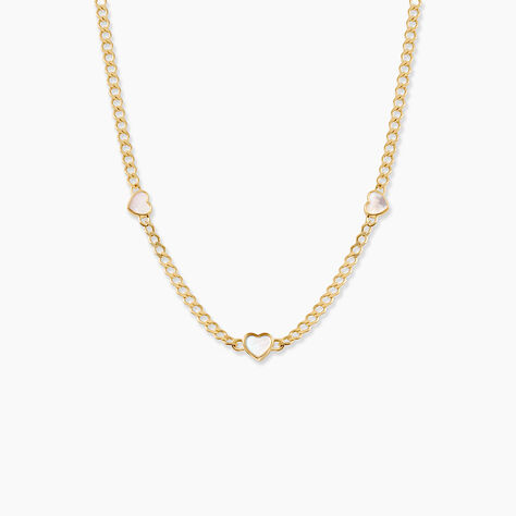 Collier Sweetheart Argent Dor&eacute; A L'Or 750/1000 Nacre - Bijoux avec pierres Femme | Histoire d&rsquo;Or