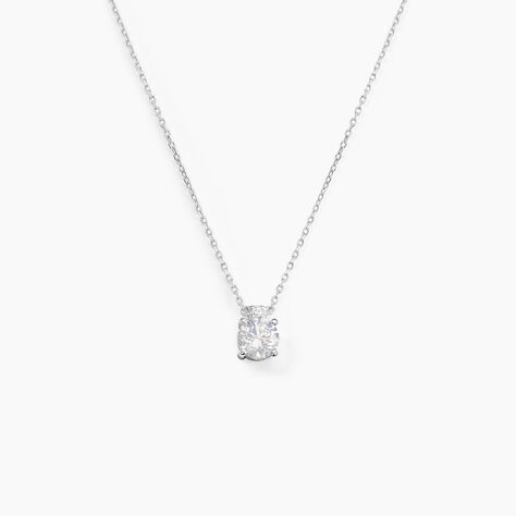 Collier Zilda Or Blanc Oxyde De Zirconium - Anniversaire Femme | Histoire d&rsquo;Or