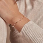 Bracelet Identit&eacute;e Jazmin Or Jaune Perle De Culture - Bracelets Breloques Femme | Histoire d&rsquo;Or