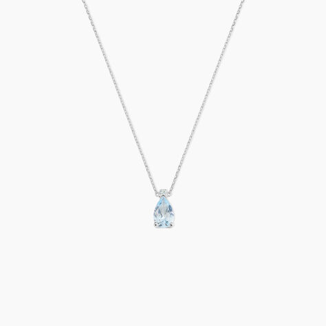 Collier Yrene Or Blanc Topaze - Anniversaire Femme | Histoire d&rsquo;Or