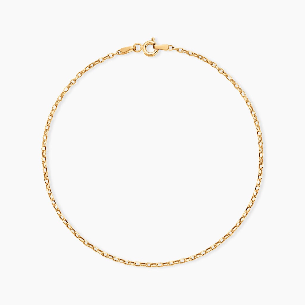 Cha&icirc;ne De Cheville Maille Jaseron Or Jaune - Cha&icirc;nes de cheville Femme | Histoire d&rsquo;Or