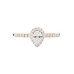 Bague Solitaire Tatiana Or Rose Diamant - Bagues de fian&ccedil;ailles vintage Femme | Histoire d&rsquo;Or