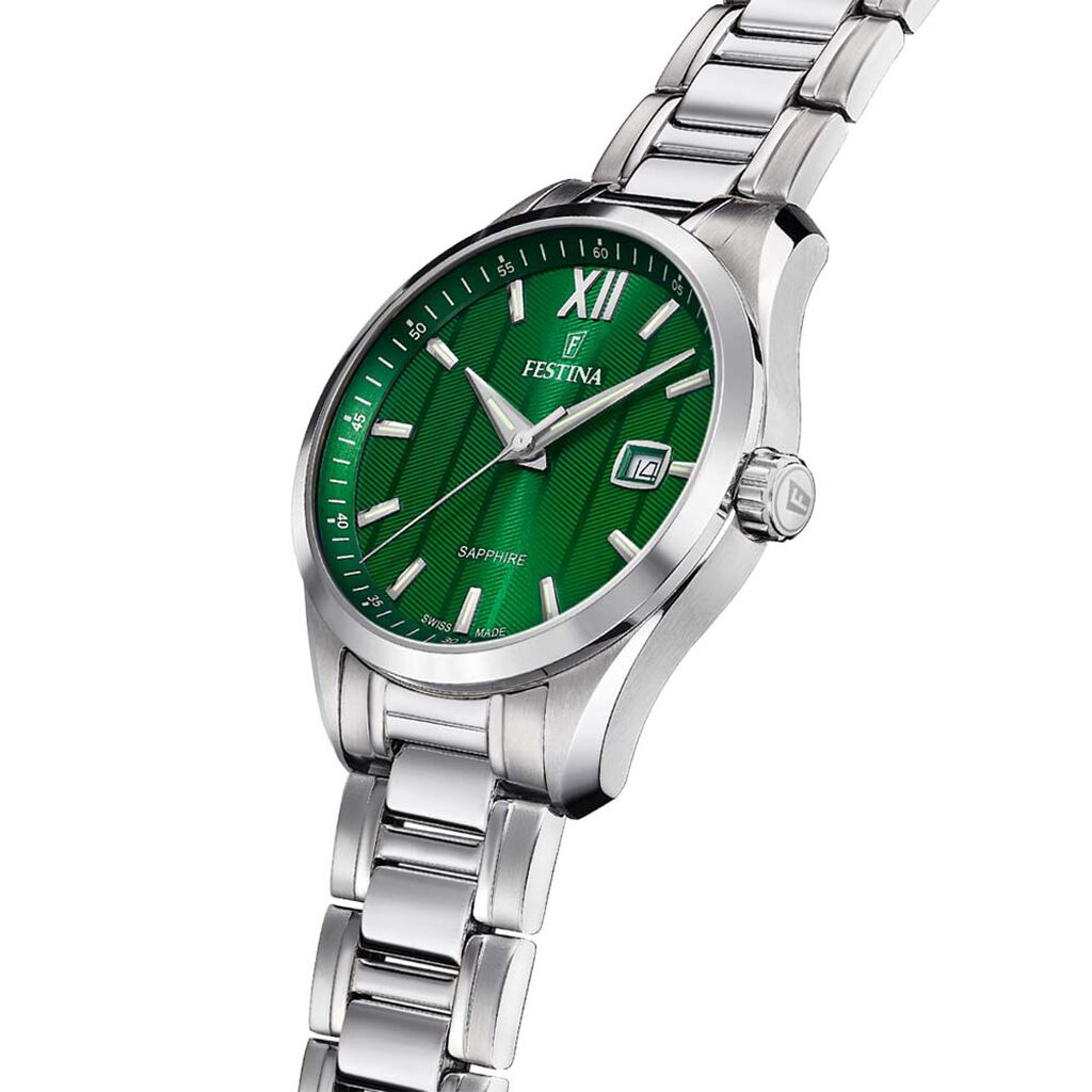 Montre Festina Swiss Made 37,5 Vert - Montres suisses Homme | Histoire d&rsquo;Or