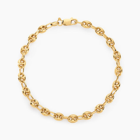 Bracelet Maille Dami Maille Grain De Caf&eacute; Or Jaune - Bracelets maille Femme | Histoire d&rsquo;Or
