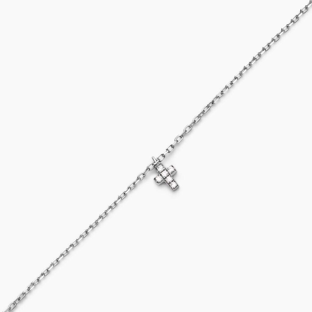 Bracelet Siem Argent Blanc Oxyde De Zirconium - Bracelets Chretiens Femme | Histoire d&rsquo;Or