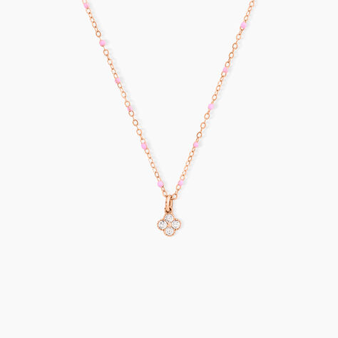 Collier Polka Argent Rose Oxyde De Zirconium - Colliers fantaisie Femme | Histoire d&rsquo;Or