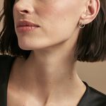 Cr&eacute;oles Kip Or Blanc Topaze - Boucles d'oreilles empierr&eacute;es Femme | Histoire d&rsquo;Or