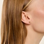 Boucles D'Oreilles Puces Gennaro Argent Dor&eacute; A L'Or 750/1000 - Boucles d'oreilles fantaisie Femme | Histoire d&rsquo;Or