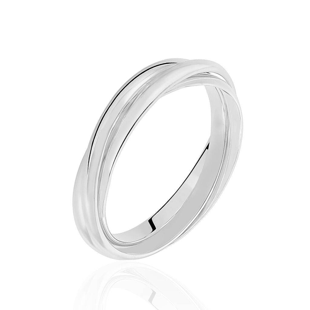 Alliance Filipine Demi Jonc Classique Argent Blanc - Alliances Classiques Famille | Histoire d&rsquo;Or