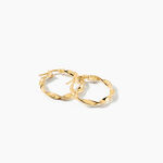 Cr&eacute;oles Falbala Argent Dor&eacute; A L'Or 750/1000 - Cr&eacute;oles fantaisie Femme | Histoire d&rsquo;Or