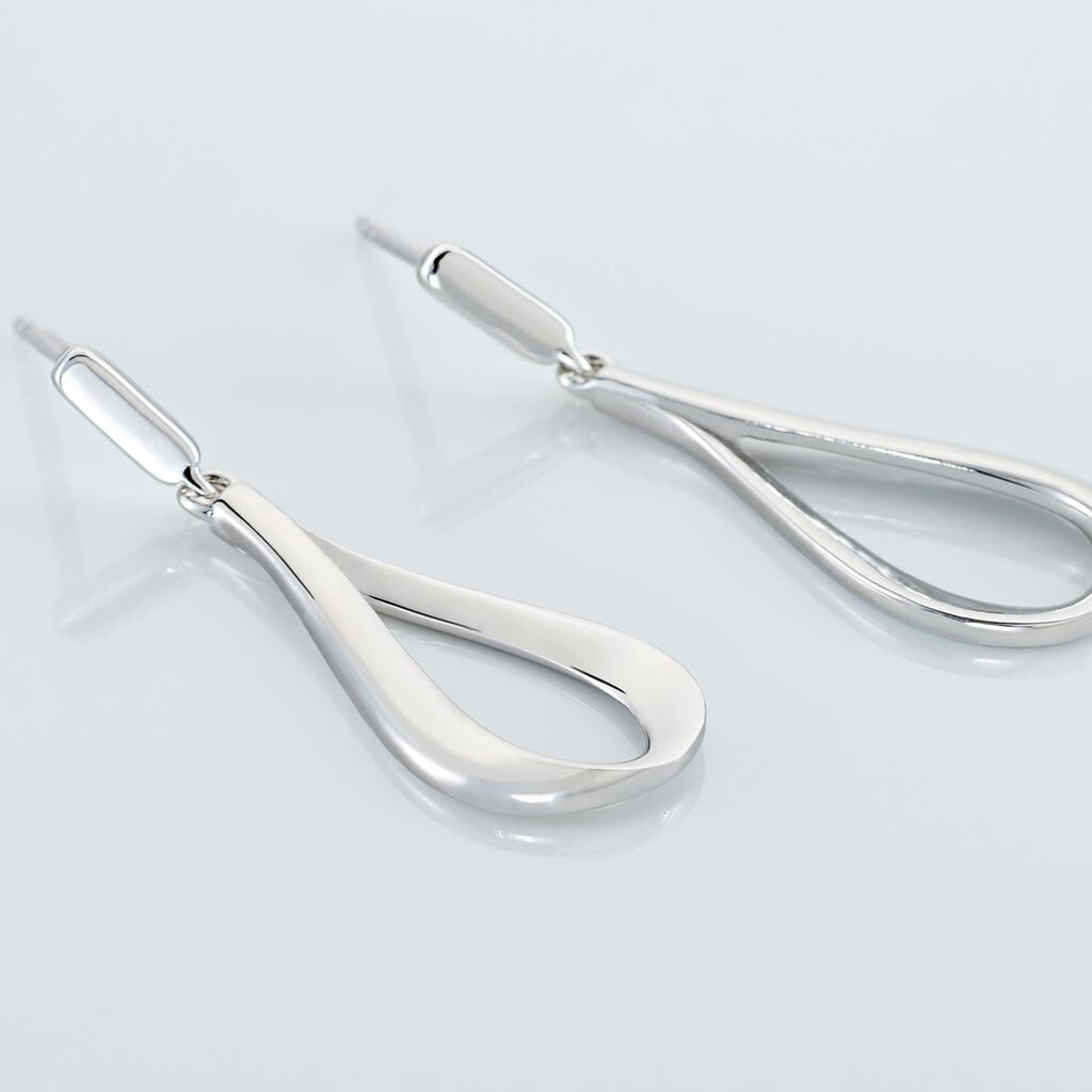 Boucles D'oreilles Pendantes Sila Argent Blanc - Boucles d'oreilles pendantes Femme | Histoire d&rsquo;Or
