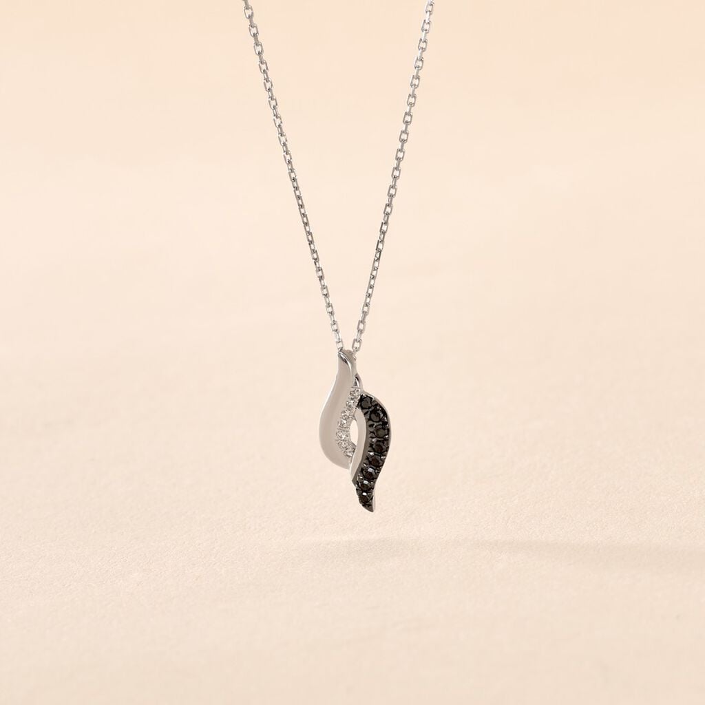 Collier Sculptural Or Blanc Diamant - Bijoux Pierres Pr&eacute;cieuses Femme | Histoire d&rsquo;Or