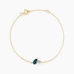 Bracelet Kobina Or Jaune Topaze Oxyde De Zirconium - Bracelets Pierre Femme | Histoire d&rsquo;Or