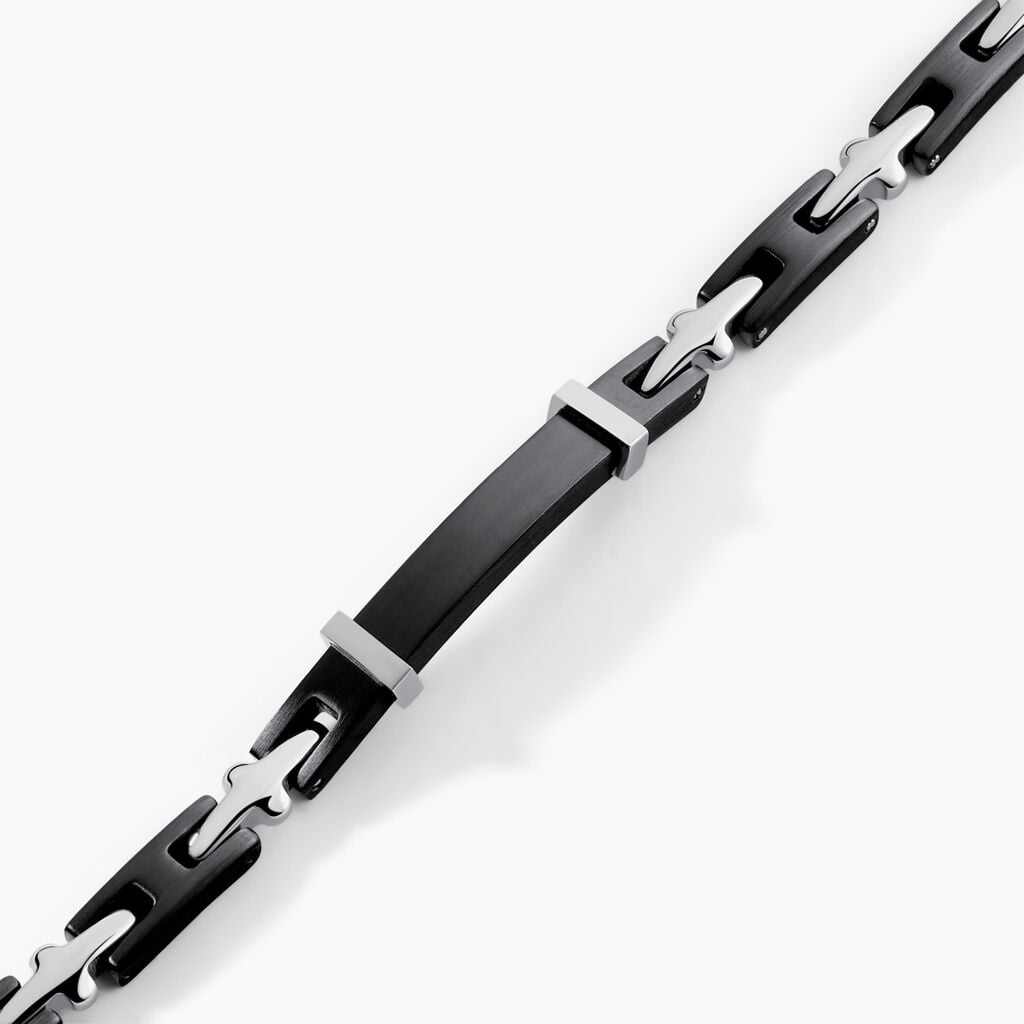 Bracelet Jourdan Halldor Acier Argent&eacute; - Bracelets Homme | Histoire d&rsquo;Or