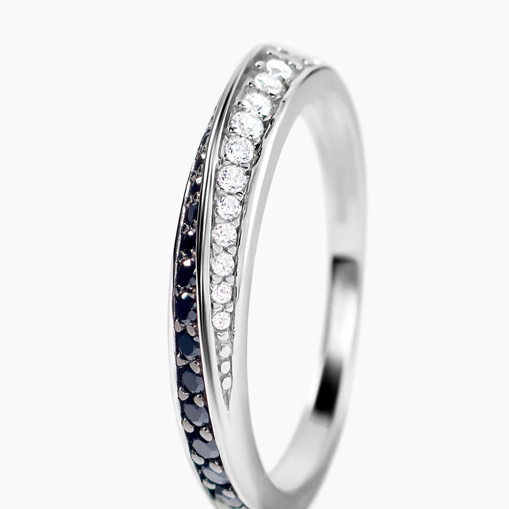 Bague Argent Blanc Agoston Oxydes De Zirconium - Bagues avec pierre Femme | Histoire d&rsquo;Or
