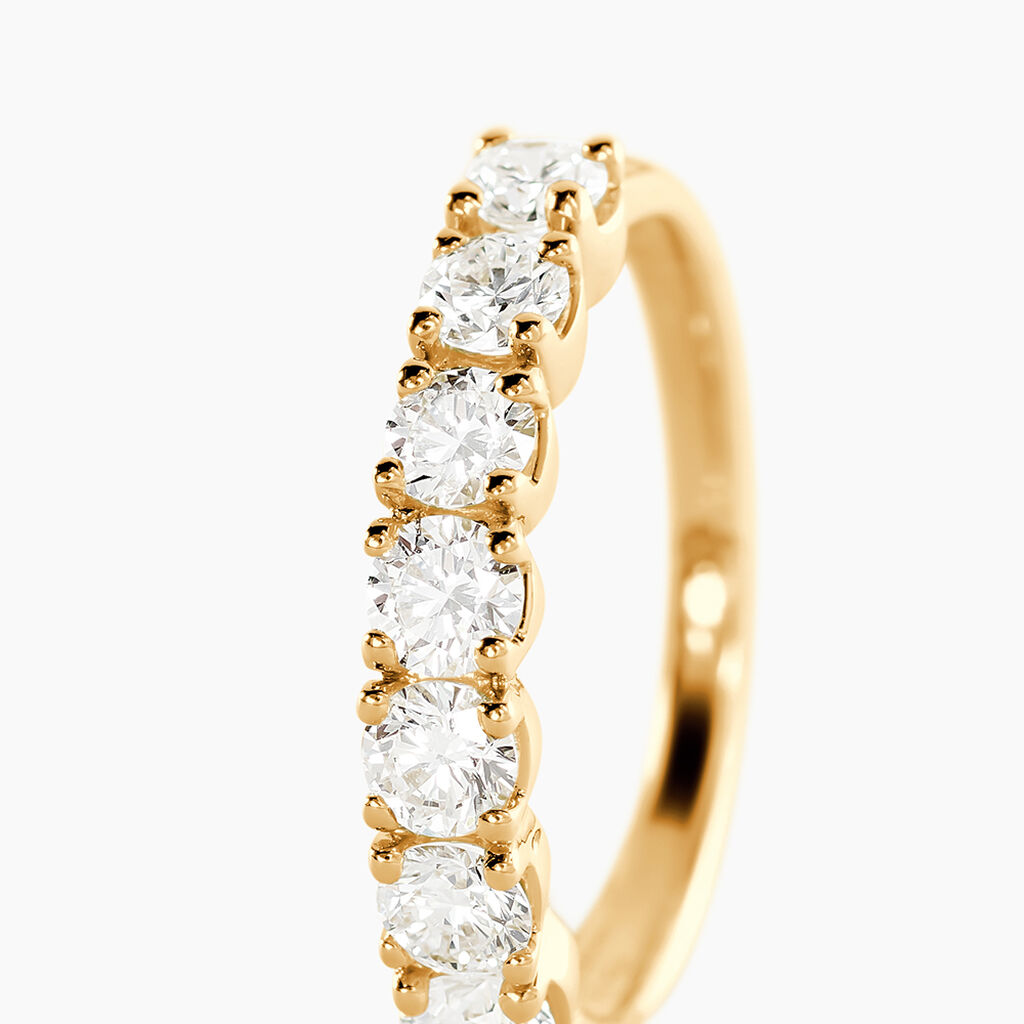 Alliance Eloisa Ld Or Jaune Diamant Synth&eacute;tique - Alliances 18 carats Femme | Histoire d&rsquo;Or
