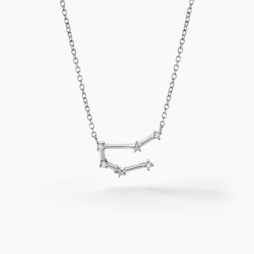 Collier Vega Argent Blanc Oxyde De Zirconium - Colliers fantaisie Femme | Histoire d&rsquo;Or
