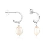 Cr&eacute;oles Petia Argent Blanc Perle De Culture - Cr&eacute;oles fantaisie Femme | Histoire d&rsquo;Or