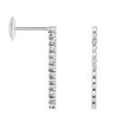 Boucles D'oreilles Pendantes Moscovado Or Blanc Diamant Synth&eacute;tique - Boucles d'oreilles 18 carats Femme | Histoire d&rsquo;Or