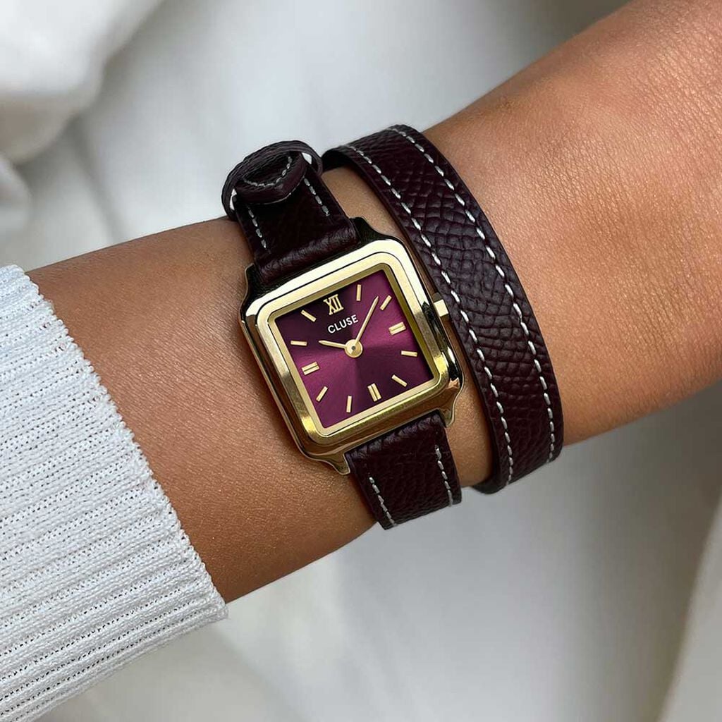 Montre Cluse Gracieuse Mini Bordeaux - Montres &eacute;tanches Femme | Histoire d&rsquo;Or