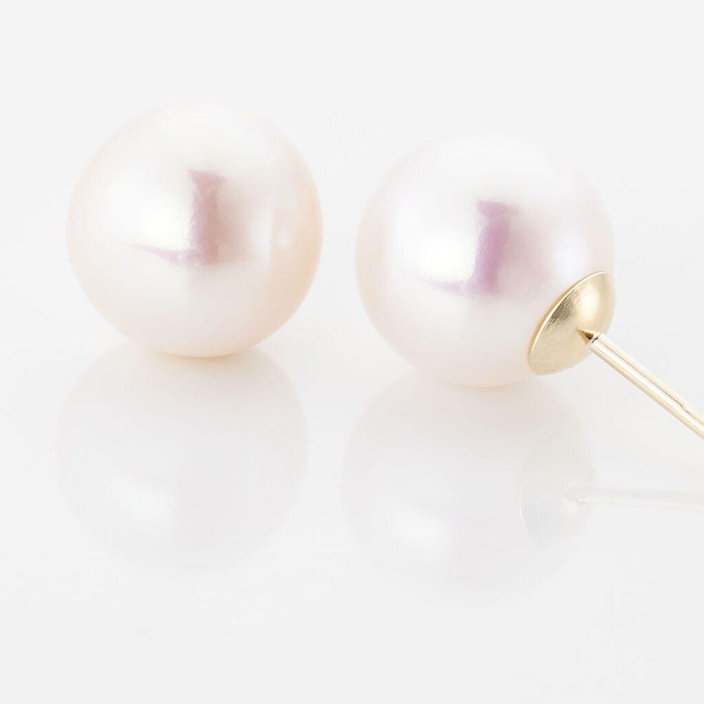 Boucles D'oreilles Puces Kesya Or Jaune Perle De Culture - Boucles d'oreilles mariage Femme | Histoire d&rsquo;Or