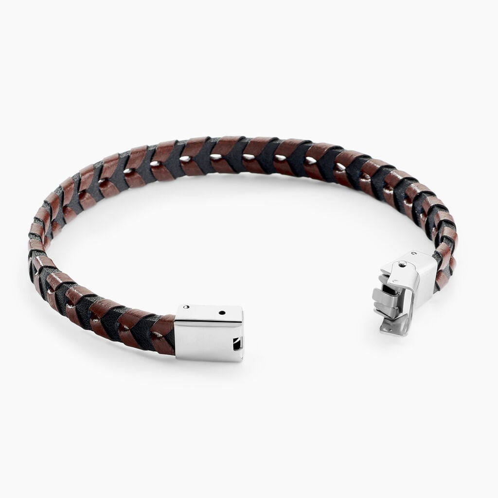 Bracelet Acier Blanc Yannis - Bracelets Tress&eacute;s Homme | Histoire d&rsquo;Or