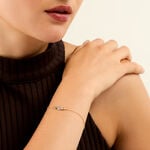 Bracelet Minie Argent Dor&eacute; A L'Or 750/1000 Oxyde De Zirconium - Bracelets Pierre Femme | Histoire d&rsquo;Or
