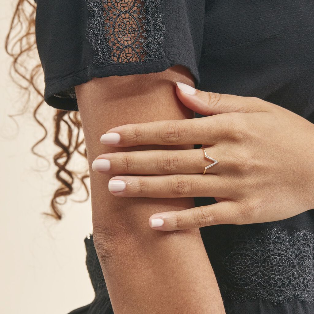 Bague Celene Or Jaune Oxyde De Zirconium - Bagues avec pierre Femme | Histoire d&rsquo;Or