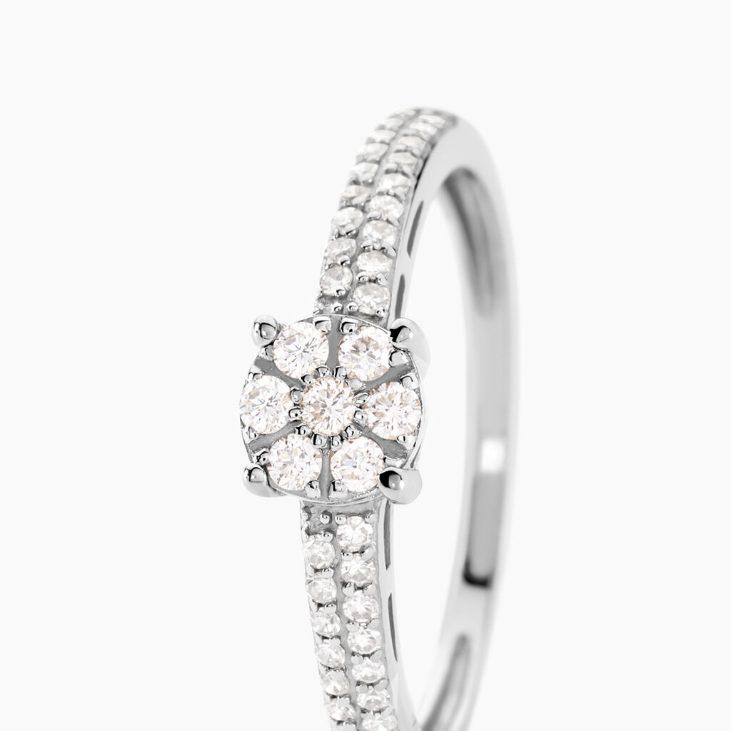 Bague Julia Or Blanc Diamant - Bagues pierres pr&eacute;cieuses Femme | Histoire d&rsquo;Or