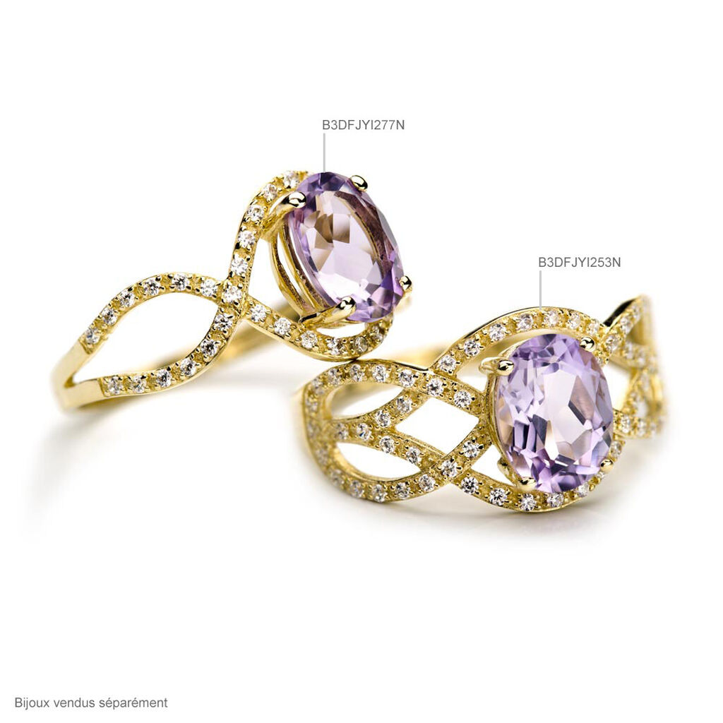Bague Tina Or Jaune Rubis Et Diamant - Bagues de fian&ccedil;ailles ovale Femme | Histoire d&rsquo;Or