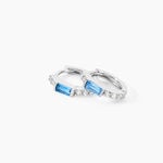 Creoles Rio Argent Blanc Oxyde De Zirconium - Cr&eacute;oles fantaisie Femme | Histoire d&rsquo;Or