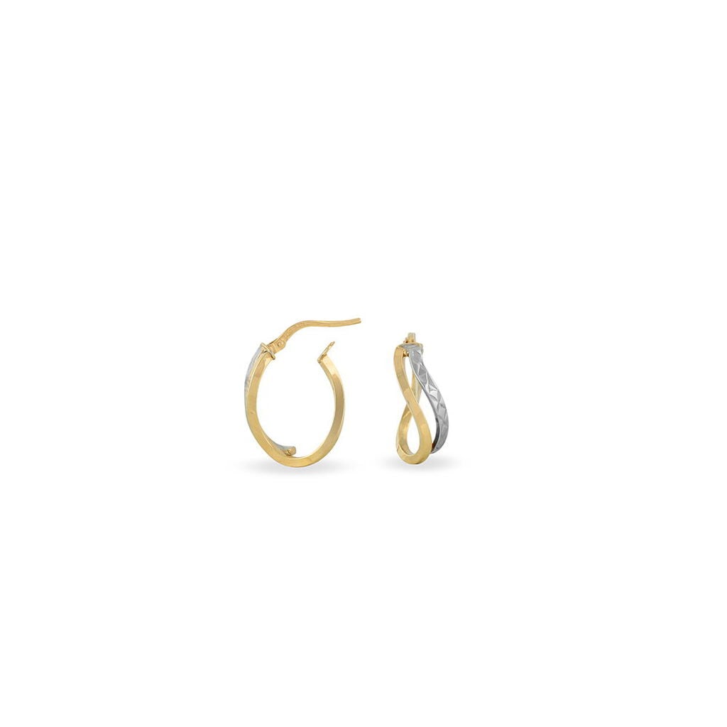 Cr&eacute;oles Hepsie Or Bicolore - Boucles d'oreilles cr&eacute;oles Femme | Histoire d&rsquo;Or
