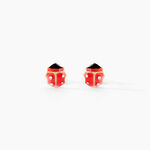 Boucles D'oreilles Puces Coccinella Or Jaune Oxyde De Zirconium - Boucles d'oreilles 18 carats Enfant | Histoire d&rsquo;Or
