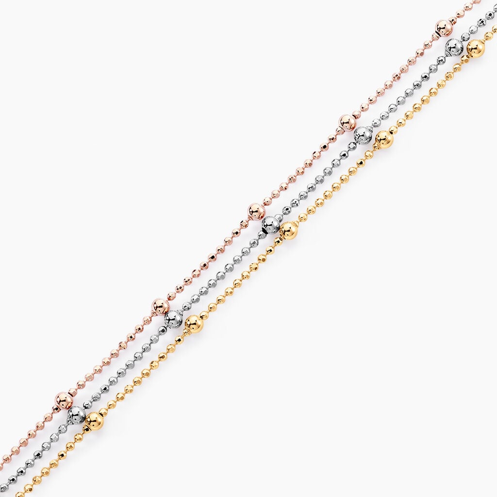 Bracelet Daralea Argent Tricolore - Bracelets fantaisie Femme | Histoire d&rsquo;Or